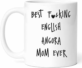 Best English Angora Mom Mug - Lover Coffee Cup - Funny Gift From - Pet Enthusiasts Tea Mugs - Bunny Cups - 11 Oz Ceramic Gifts For Owners, Birthday, Him, Her, Christmas, Appreciation Day, Animal