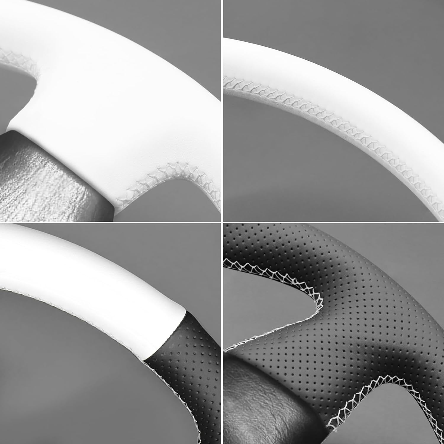 MEWANT Hand Stitch Steering Wheel Cover for Toyota RAV4 1998-2003 / Celica 1999-2006 / Corolla 2003-2008 / Matrix 2002-2008 / MR2 1999-2007 / Supra/Caldina, Custom Fit DIY Wrap Interior Accessories