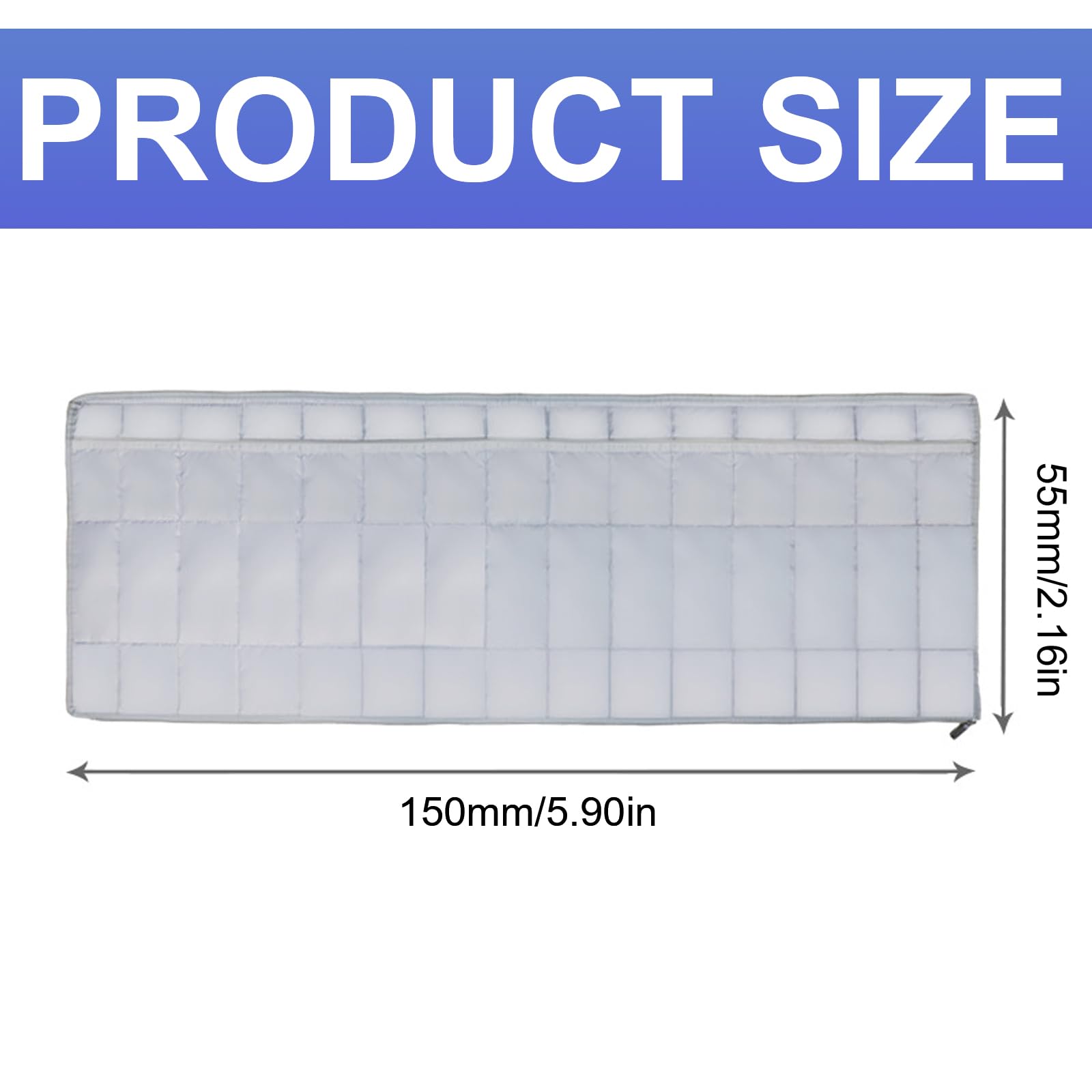 150 x 55 cm - Tuyau d'évacuation d'air - Accessoire pour climatisation portable - Housse de protection pour climatisation - Housse de protection pour climatisation et 5,9" (Style de fermeture éclair)