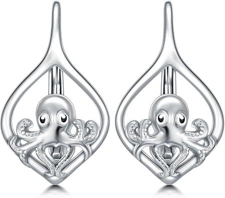WINNICACA 925 Sterling Silver Leverback Earrings Hypoallergenic