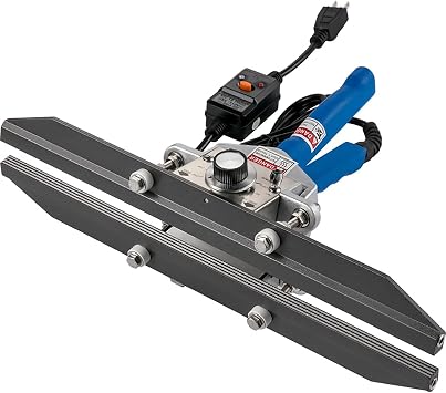 Hand Held Crimp Sealer 16 Inch,10mm Seal Width Crimp Heat Sealer,0-250C Adjustable Temperature, for Mylar Bag, Foil Bag, Cellophane Bag, Kraft Paper Bag, BOPP Bag