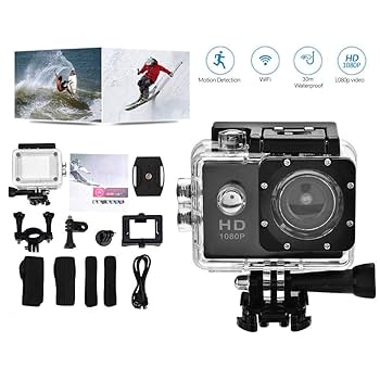 Amazon | アクションカメラ 屋外 WiFi HD 1080P スポーツカメラ
