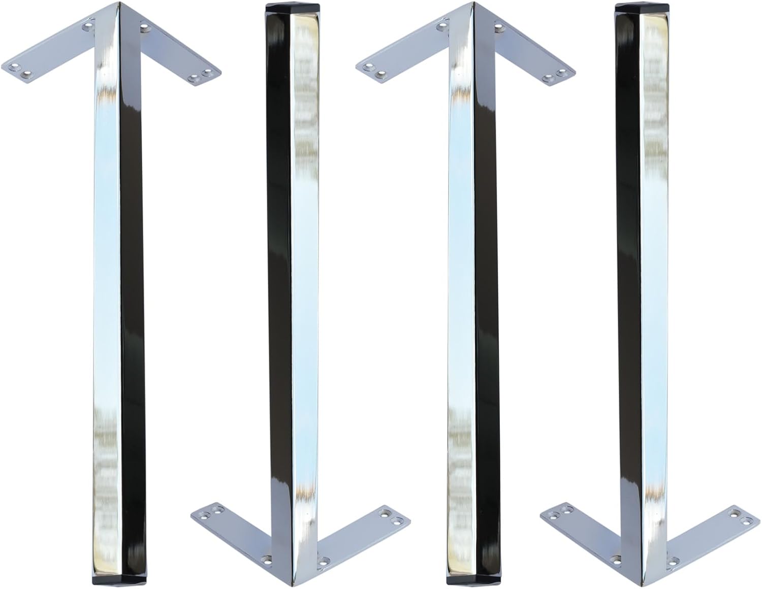 Heavy Duty Coffee Table Legs 16 H Chrome Table Feet DIY Replacement Bench Credenza Cabinet Legs 4pc (Chrome 1 inch Square)
