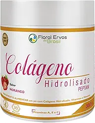Colágeno Hidrolisado em Pó 300g Sabor Morango - Floral Ervas