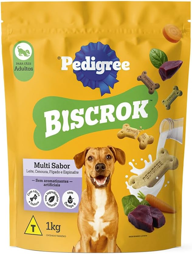 Biscoito Pedigree Biscrok Para Cães Adultos Multi, 1 kg