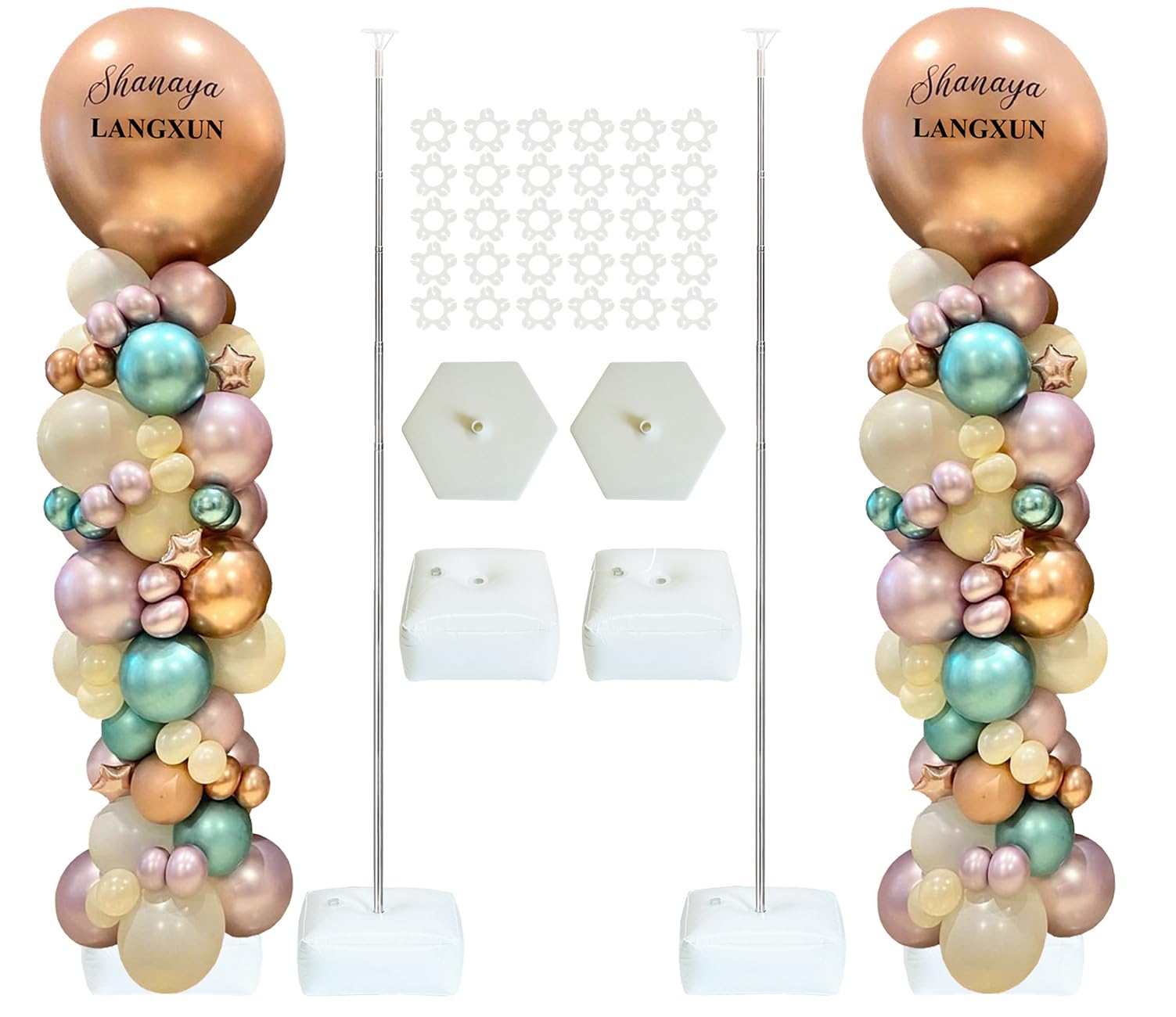 Amazon.com: LANGXUN 2 Sets Adjustable 6ft DIY Balloon Column Stand