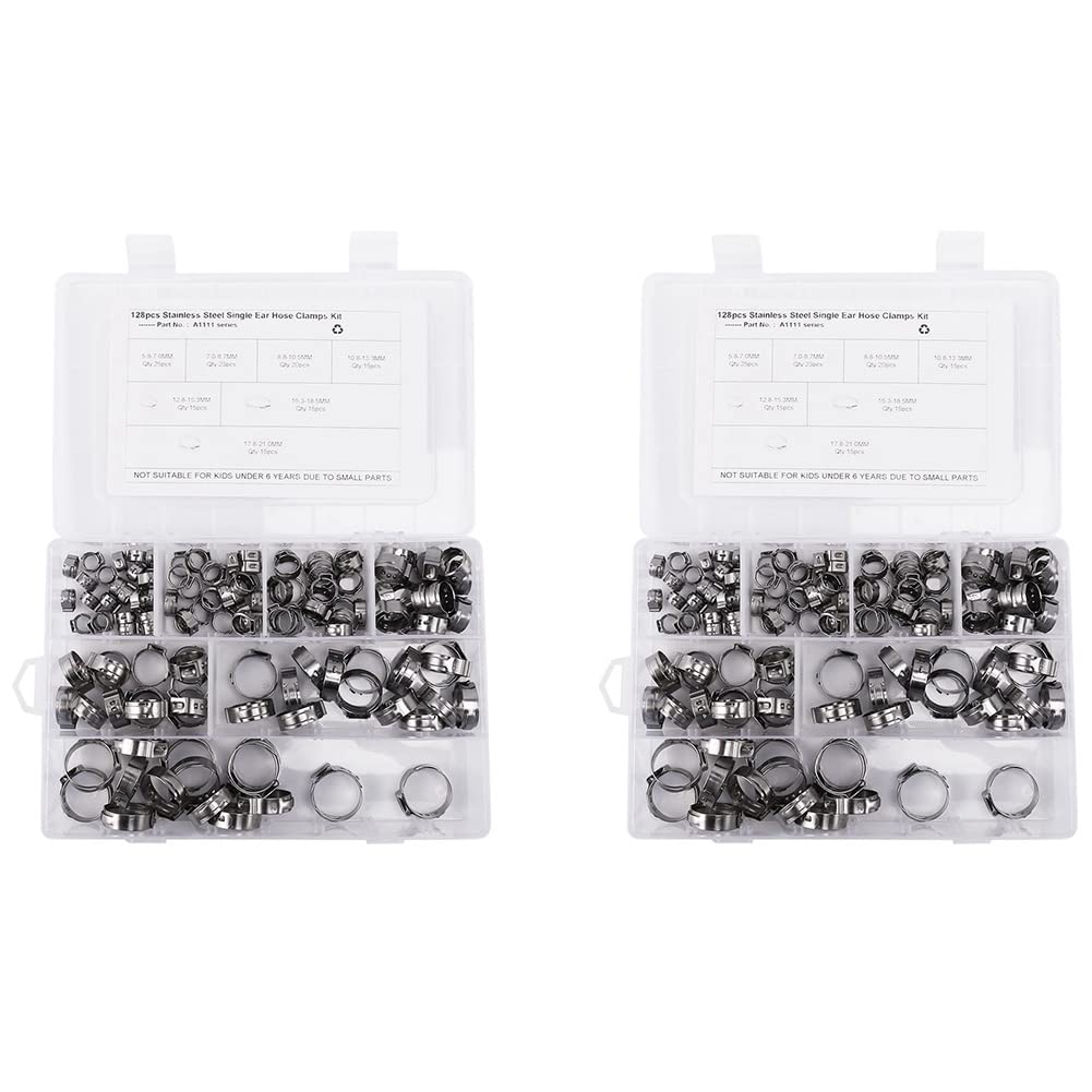 Kit de classification de colliers de serrage une oreille simple en acier inoxydable