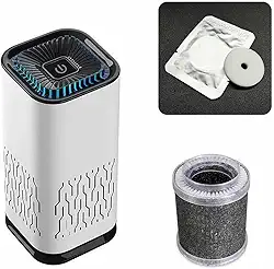 Purificador de ar para fumo de quarto, purificador de ar para casa de fumante, purificador de ar com filtro H13 HEPA de partículas alérgicas a pólen poeira fumaça para quarto de até 15 m² quarto