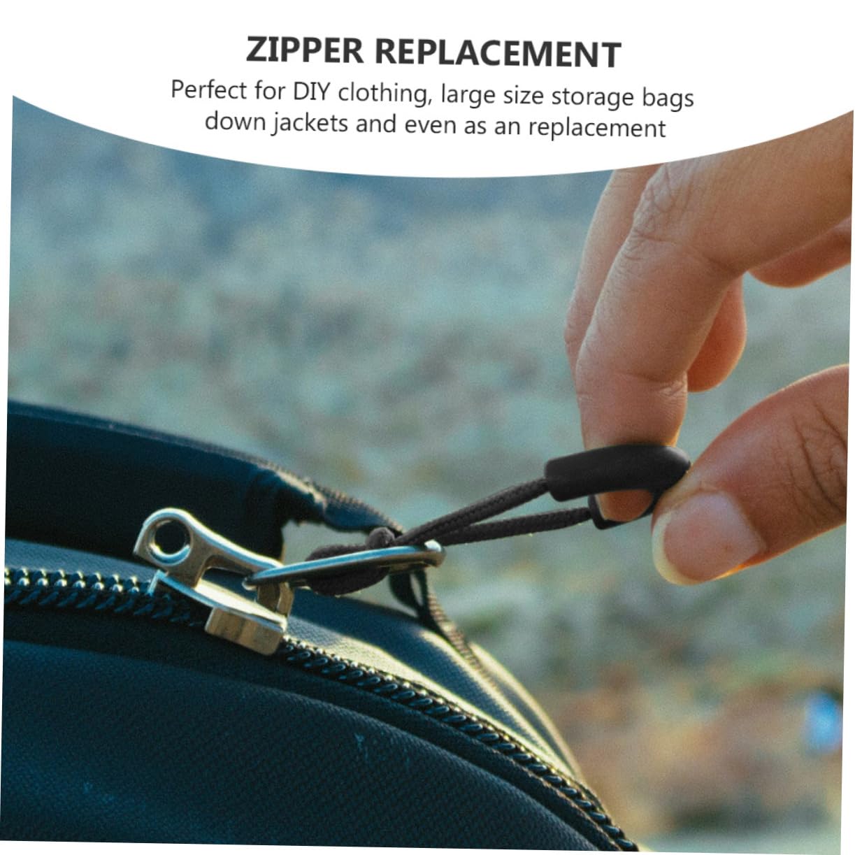 DIYEAH 10juegos Semicirculos De Reemplazo Para De Ropa y Bolsas Para Reparaciones De Mochilas Chaquetas y Equipaje Negro