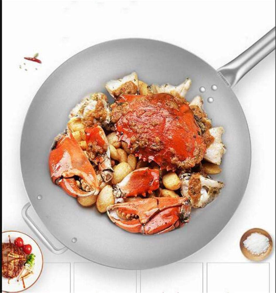 Wok in acciaio inox antiaderente da 36 cm con manici a induzione Stay Cool adatto a tutti i piani cottura