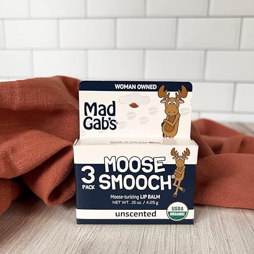 Miniatura 6 de Mad Gabs Bálsamo labial sin perfume regalo del día de San Valentín hidratante y certificado orgánico fabricado con aceite de oliva orgánico y cera