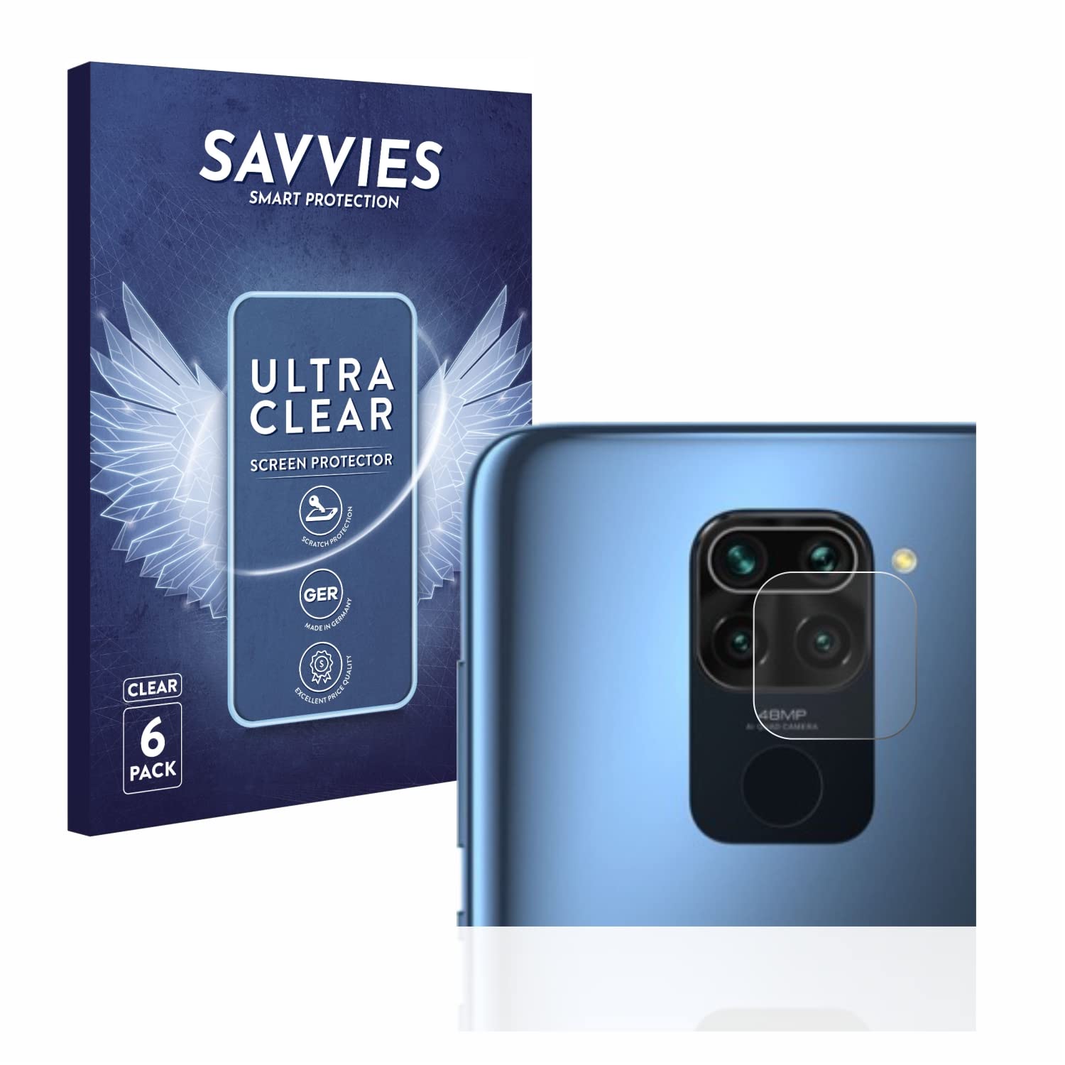 Savvies 6 Pellicole Protettive Trasparenti Per Xiaomi Redmi Note 8 2021 – Protezione Schermo Antigraffio. Facili Da Applicare, Sensibilità Al Tocco Preservata. Taglio Di Precisione.