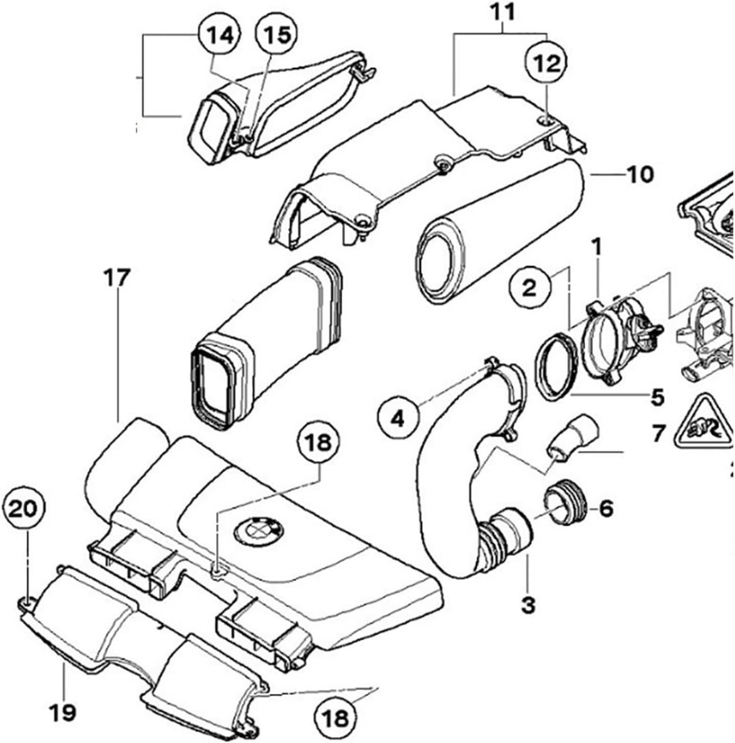 13717795284 Air Flow Meter Boot Air Intake Pipe Compatible With BMW 3 SERIES E90 E91 M47N2 318d 320d