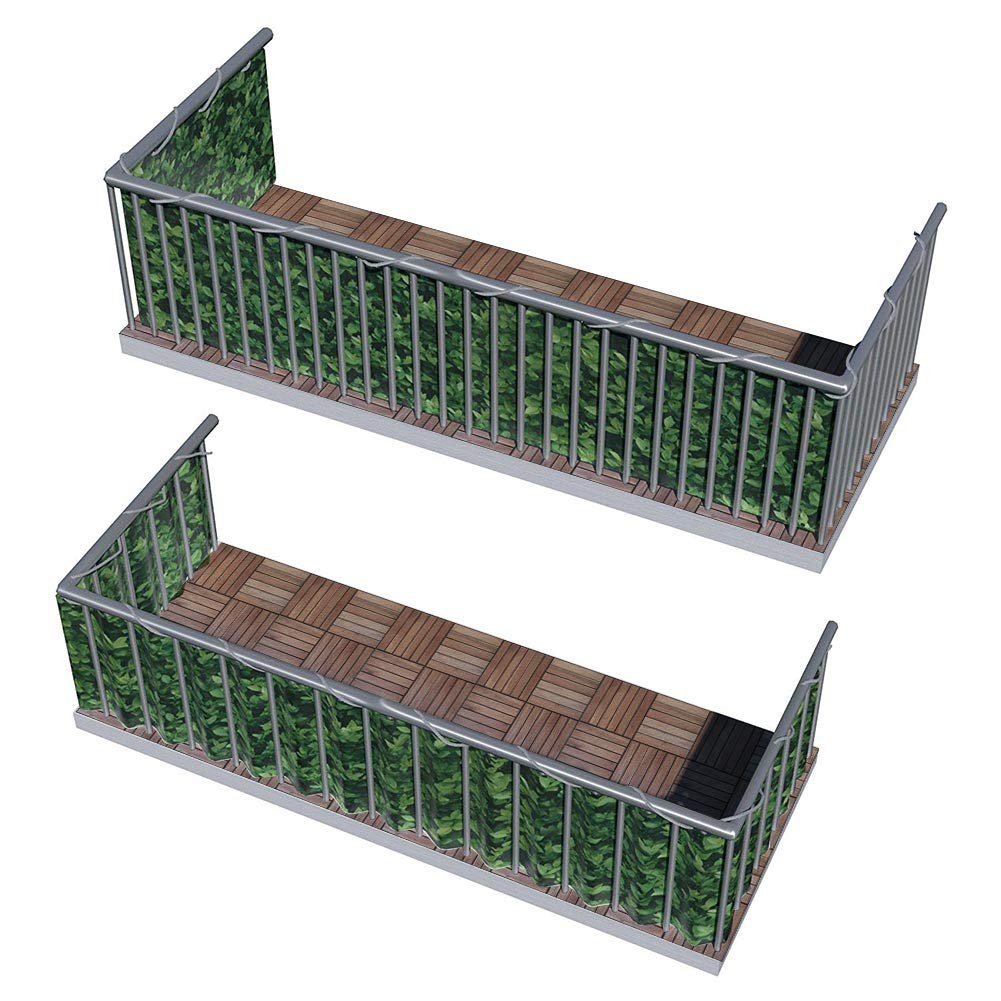 BAKAJI Telo Copertura Frangivista Frangivento per Ringhiera Protezione Balcone Dimensione 600 x 90 cm in Tessuto PVC Aggancio ad Occhielli Corda 24mt Inclusa