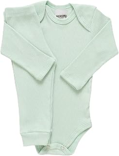 Kit 2 Peças Body Bebê + Calça Conjunto Pagão Mijão Infantil Canelado Antialergico