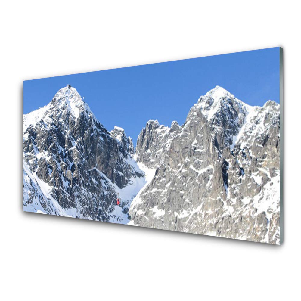 Tableau mural moderne Tulup en acrylique 100x50cm - Décoration design paysage de neige