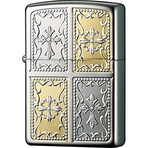 ZIPPO(ジッポー) オイルライター NO200 Double Cross プラチナ×ゴールド 2PTG-CRO
