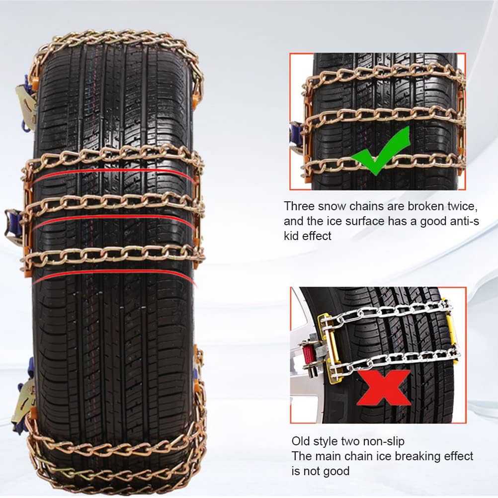 Cadenas de Nieve Cadenas de Neumáticos Antideslizantes para Automóviles SUV Camiones (M)