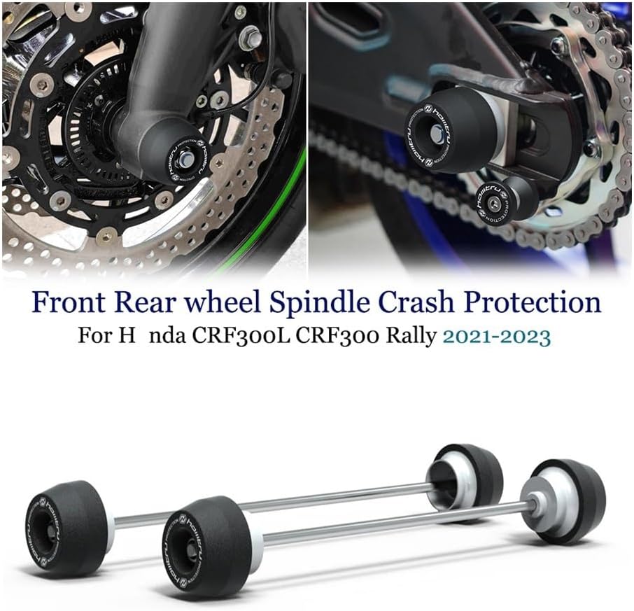 Axle Slider for HO&ND&A CRF300L CRF 300L 2022 2023 & CRF300 Rally 2021-2023 Motorcycle Wheel Protector Front Rear Axle Fork Crash Sliders