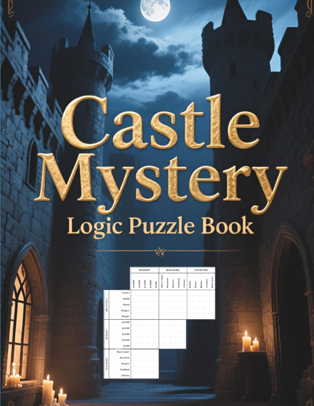 Castle Mystery Logic Grid Puzzles: A Challenging Logic Puzzle Book with Mystery Clues, Deduction Grids, and Brain Teasers for Adults