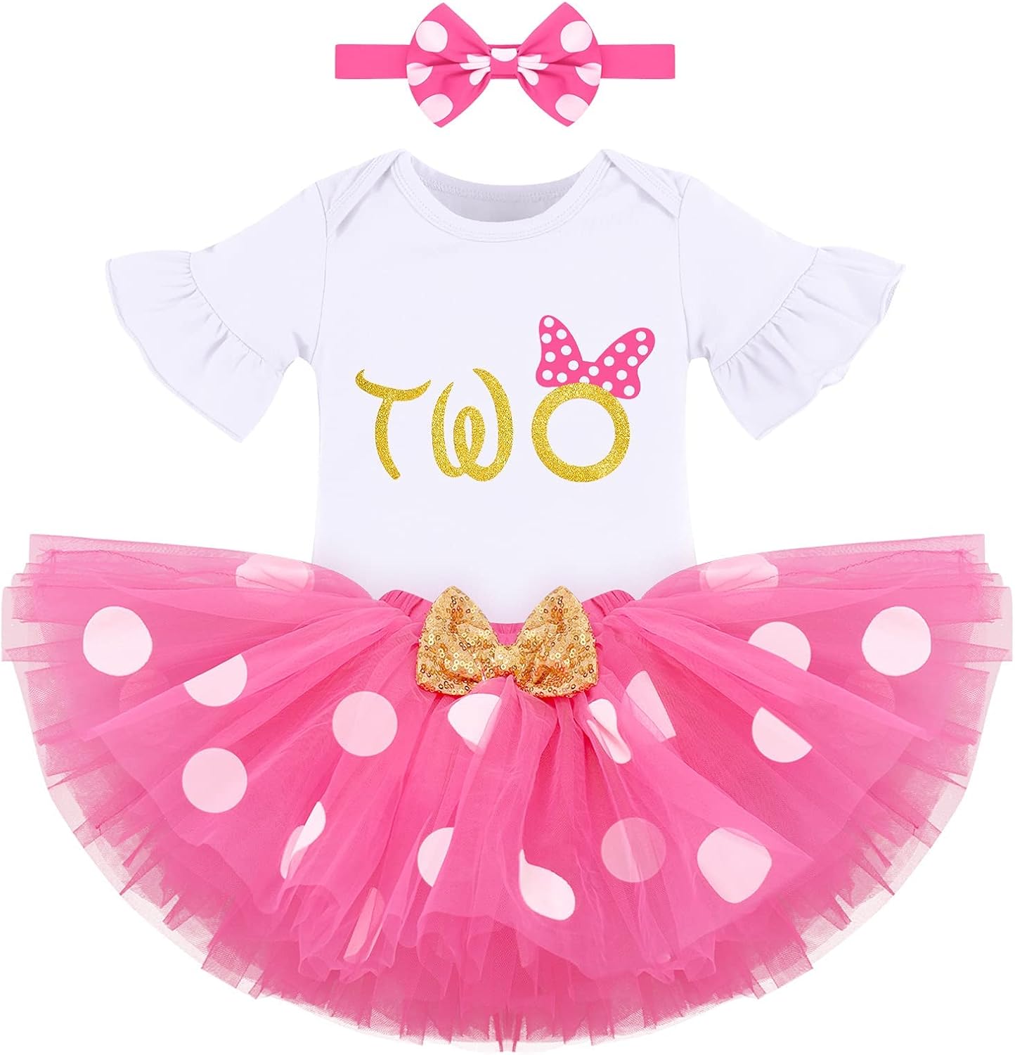 Two Birthday Girl Outfit It’s My 2nd Birthday Outfits Cake Smash Photo Props Newborn Christmas Outfit Pink Tutu Skirts Set Romper Headband Summer Clothes Short Sleeve for Toddler Girls Hot Pink 2T: Clothing, Shoes & Jewelry