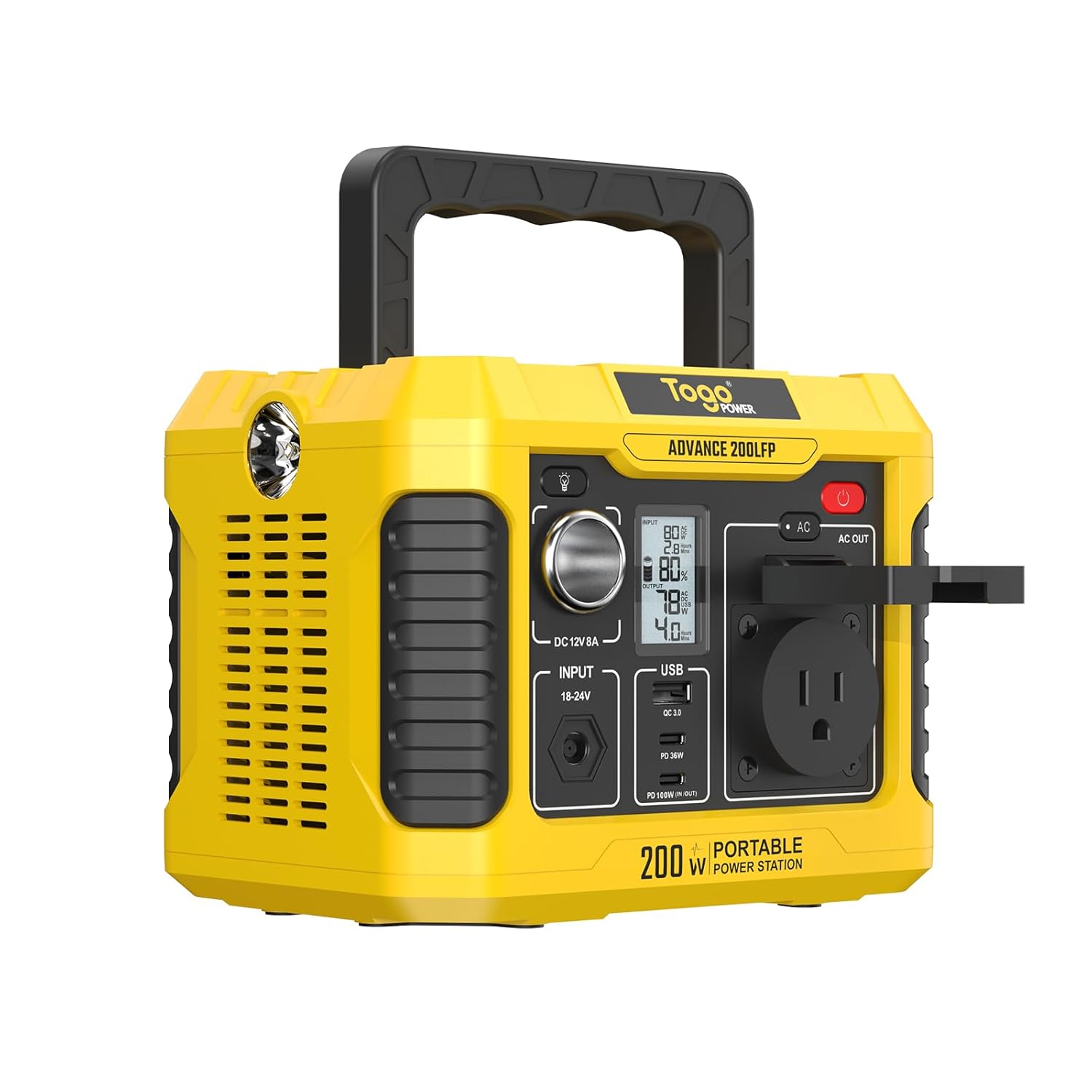 Togo POWER 200W Portable Power Station Peak 400W Solar Generator 177Wh Lithium Battery Power Bank with 120V AC