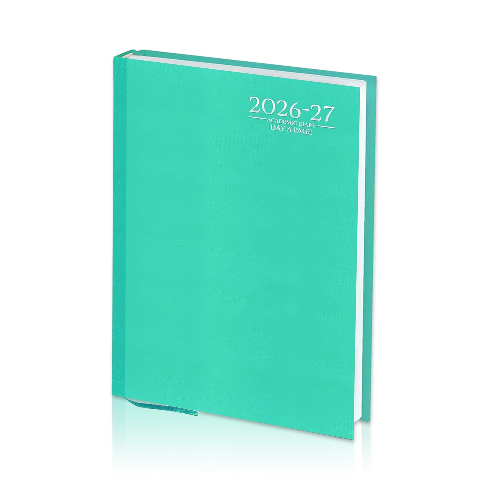 AIBULO 2026–2027 Academic Diary A4 Day A Page Teal Hardback – Daily Planner August 2026 to July 2027, Student & Teacher School Planner, Appointment, Timetable & Study Organiser Diary — image 1