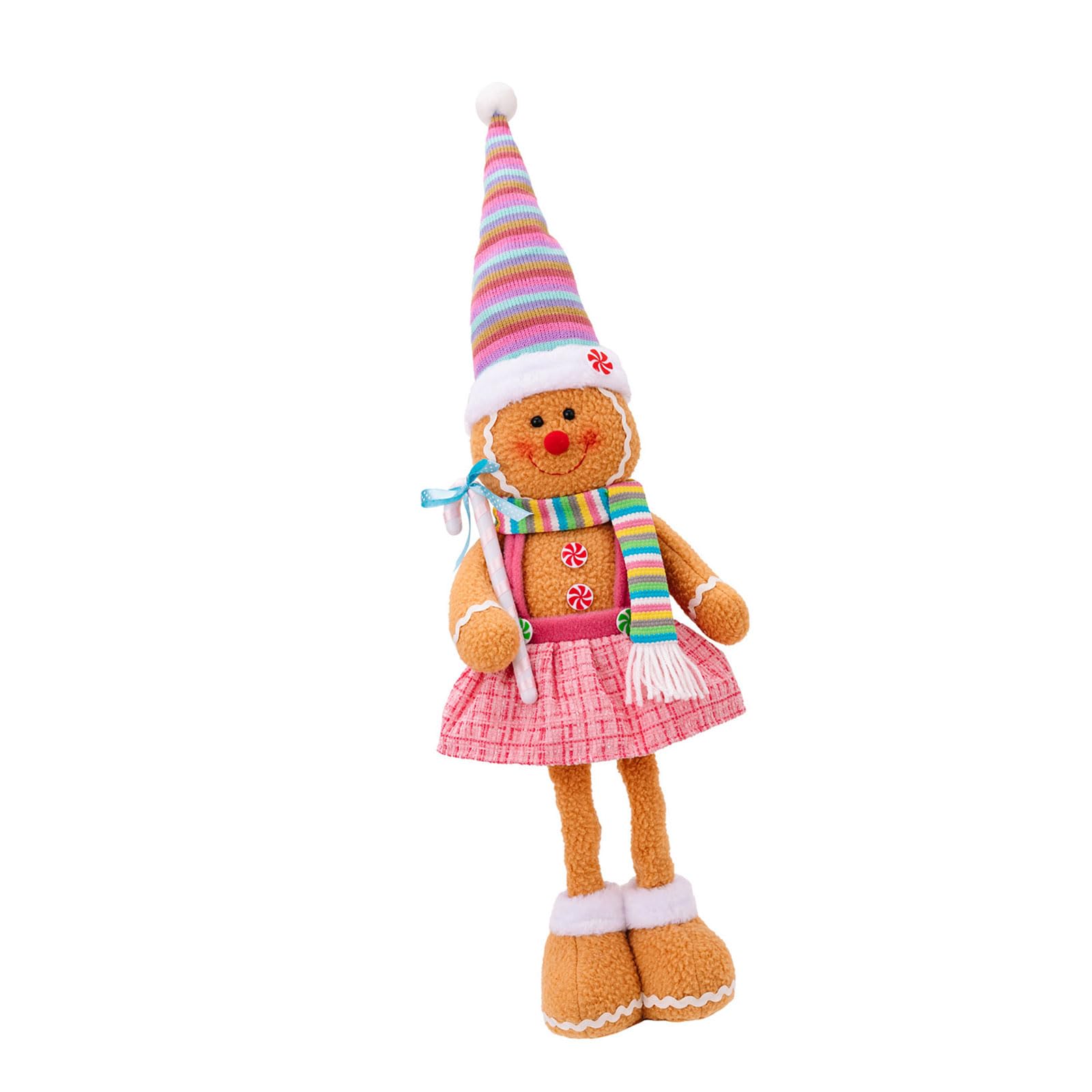 Tsophreniq Flexible Gingerbreads Christmas Ornament Christmas Festival Home Gingerbreasd Theme Gnomes Plush Dolls Colorful Window Display Ornament