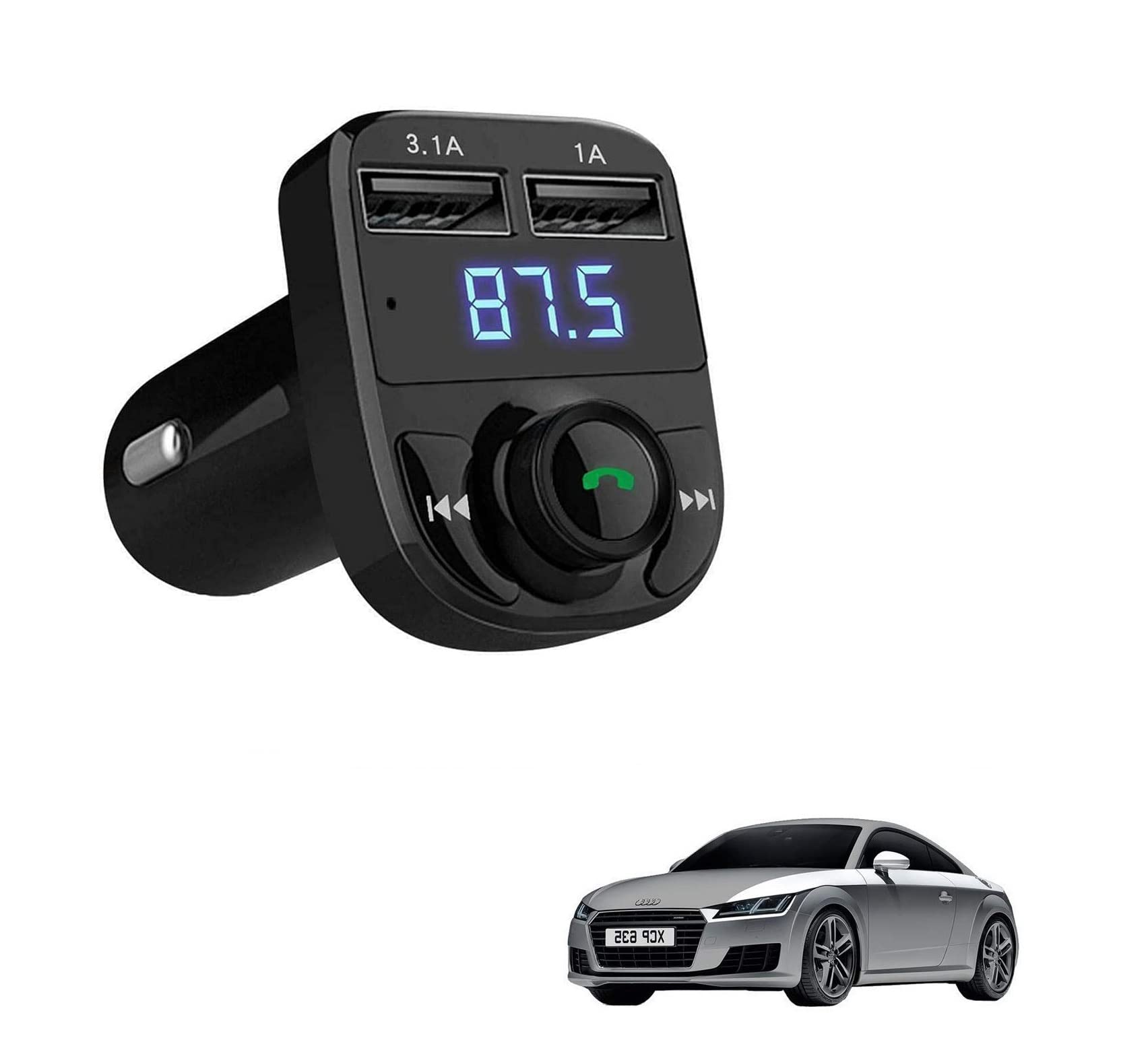 Auto Addict Car Bluetooth Charger Device With Call Receiver Music