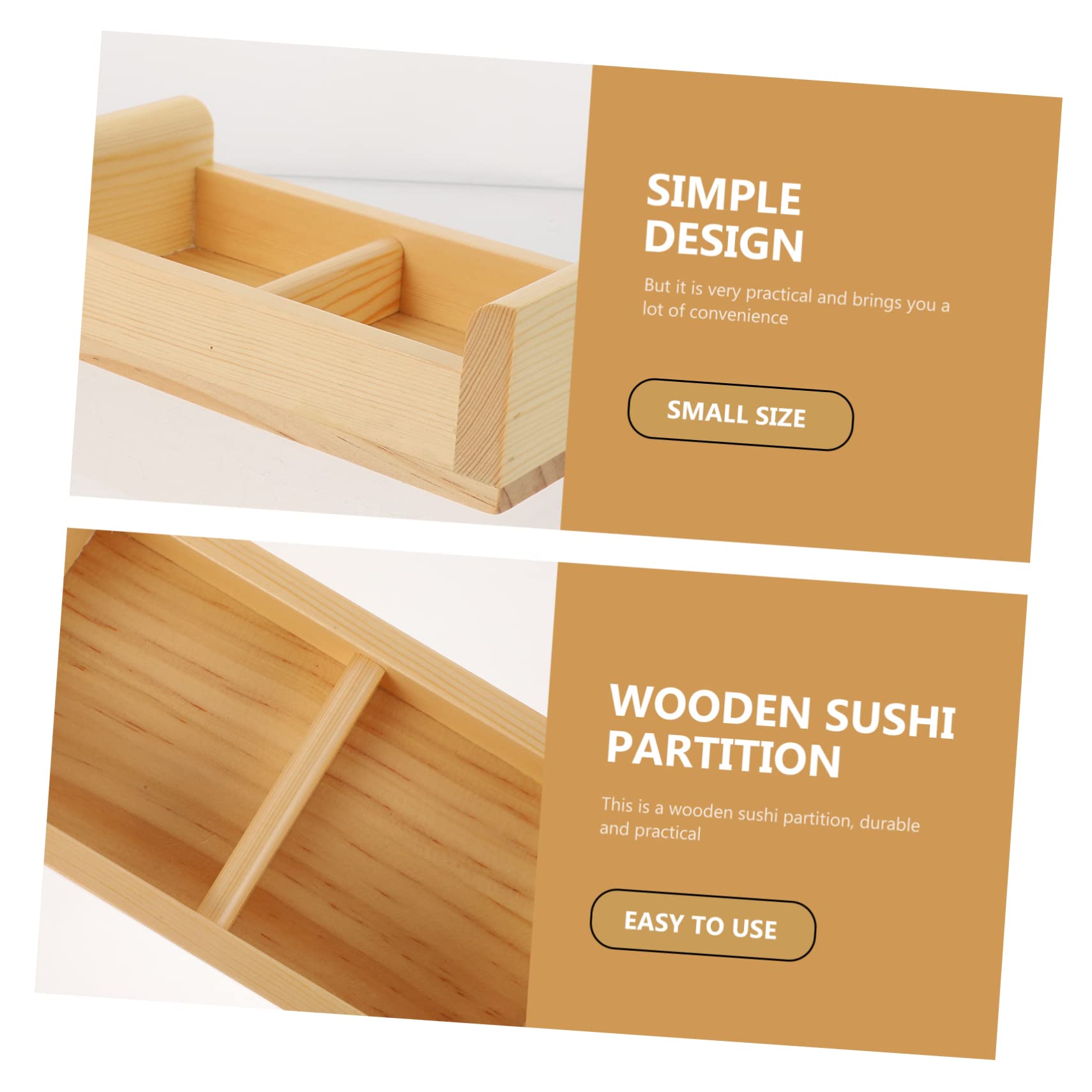 GRIRIW 1pc Sashimi Box Japanese Sushi Tray Decor Tray Sashimi Serving Plate Decorative Serving Tray Suhi Display Plate Decorative Sushi Tray Sushi Serving Platter Sushi Plate Wood Khaki