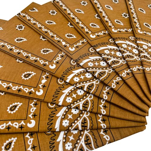 Image of Vamqor 100% Cotton 10 Pack Fine Bandanas