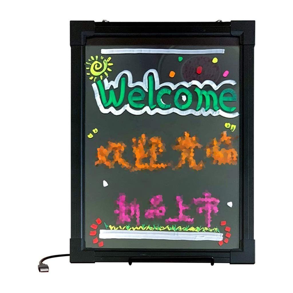Pizarras decorativas Blackboard Decorativo Boletín Tablero Mensaje LED LED Luminoso Tablero Fluorescente Escritorio Colgante Handwriting Publicidad Menú de la pared de la escuela de la Oficina a