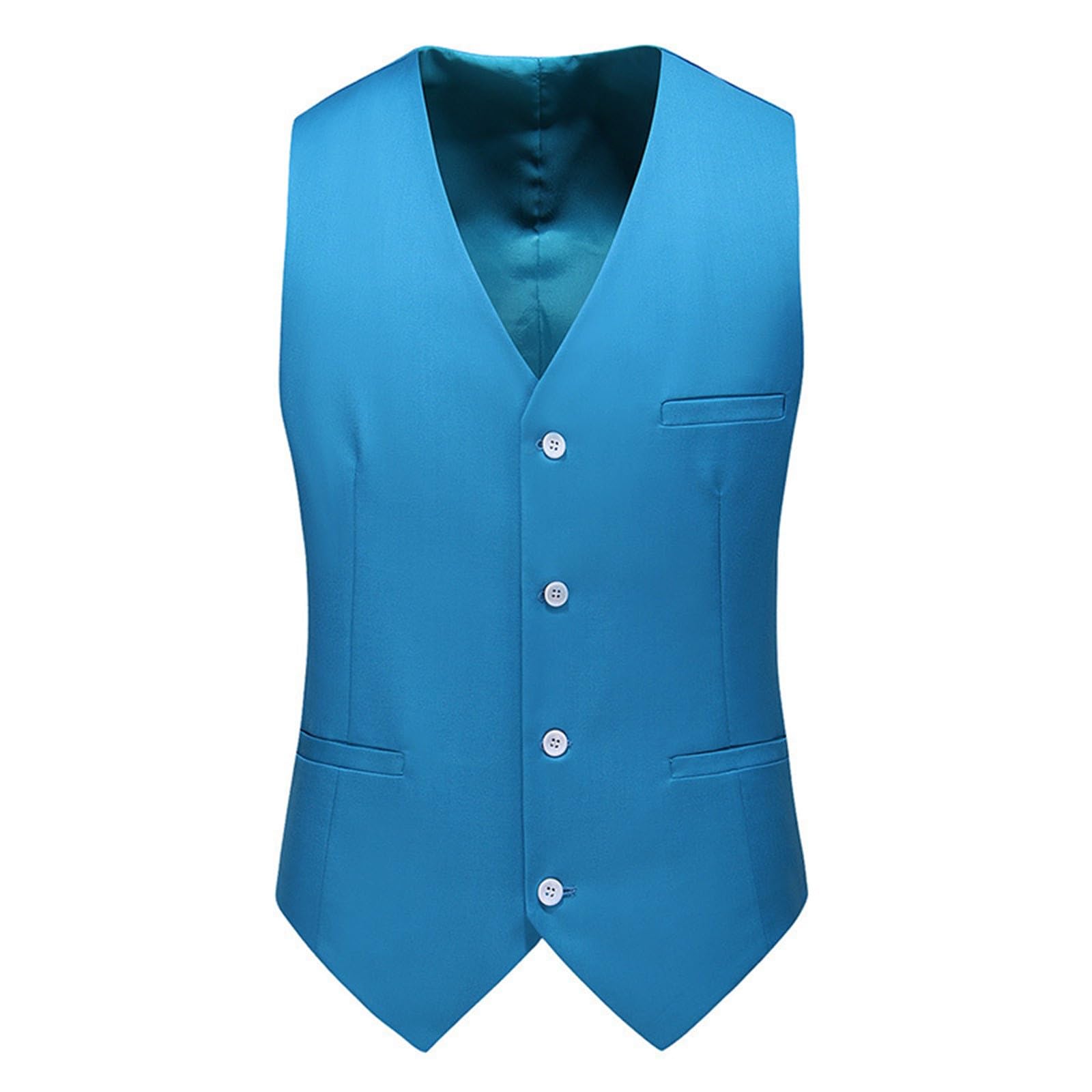 Chaleco de traje elegante corte regular para caballero en bodas casuales 5