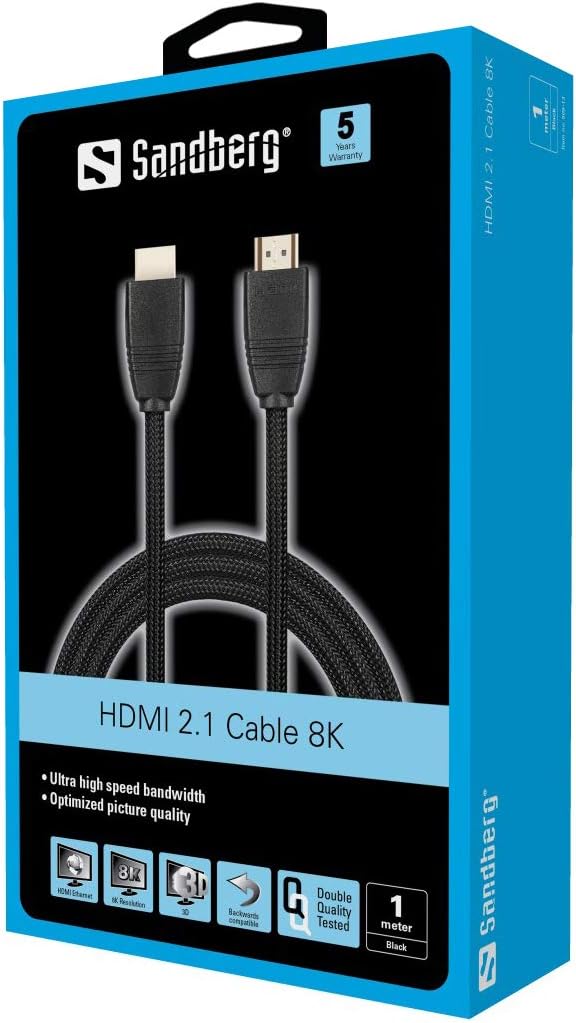 HDMI 2.1 Cable 8K, 1m 2m (1m)