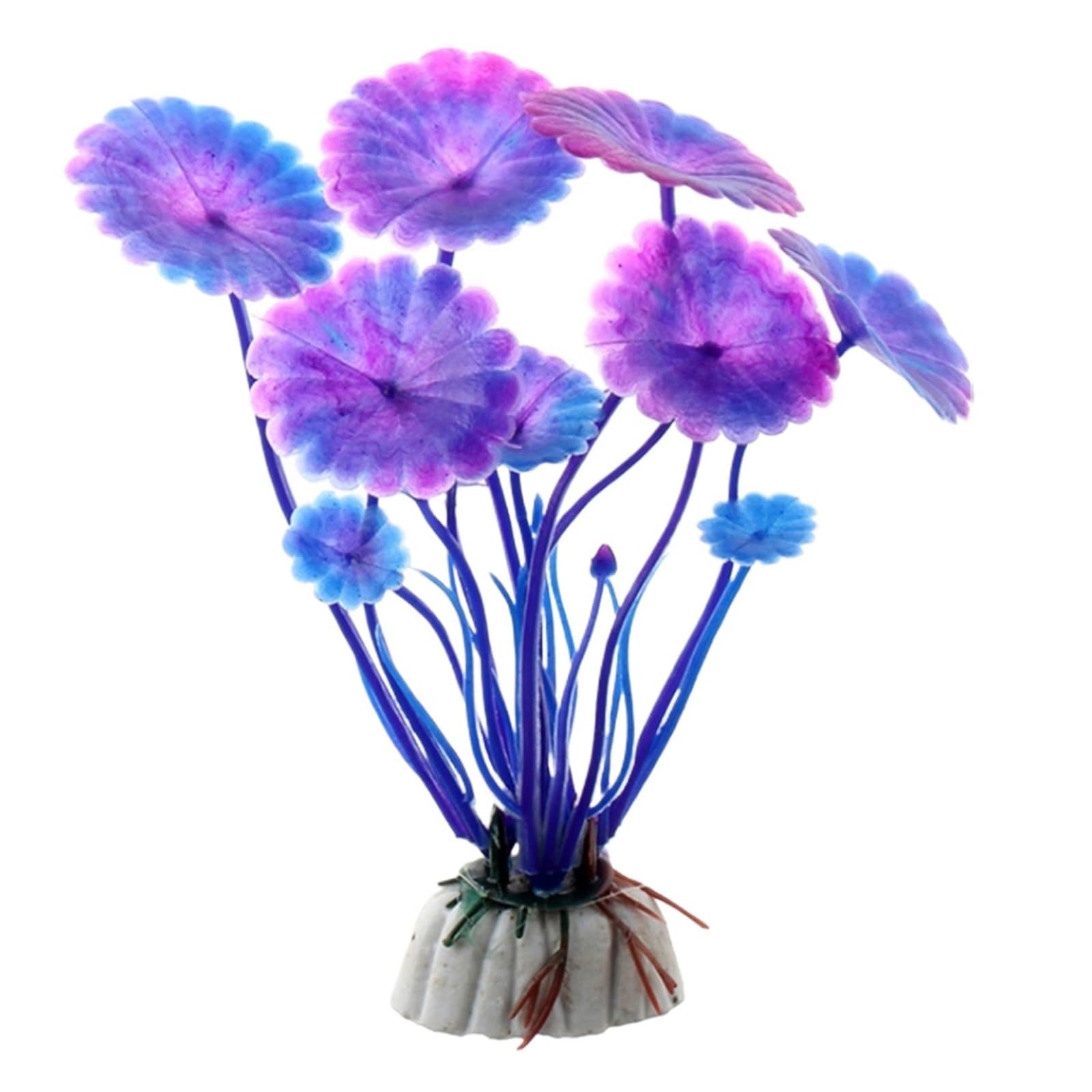 LTYKNGH Aquarium Plants 4PCS Artificial Water Plant Grass Aquarium Decorations Plants Fish Tank Flower Ornament Decor Aquatic(Color15)