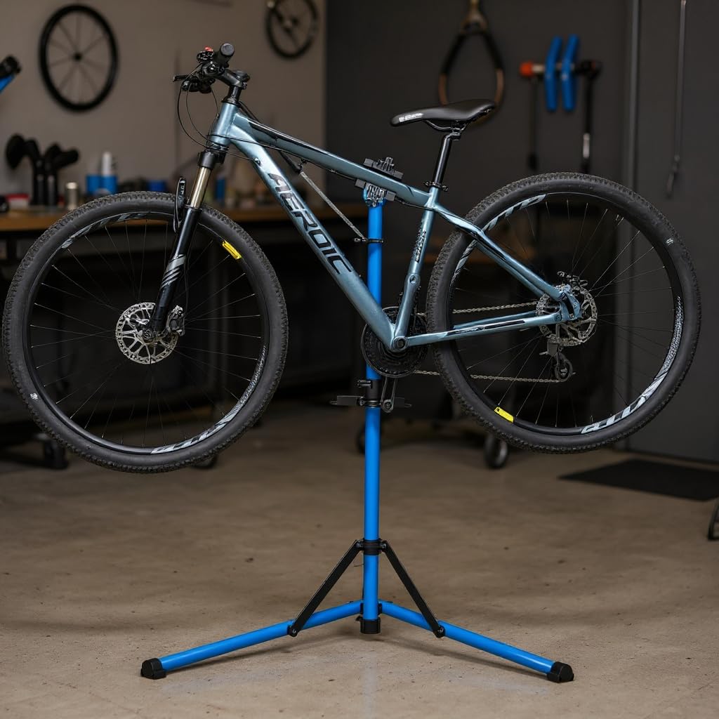 Staffa di Montaggio per Bicicletta, Supporto di Riparazione per Biciclette, per carichi Pesanti, Supporto per Bicicletta con Testa di serraggio saldata, Girevole a 360°