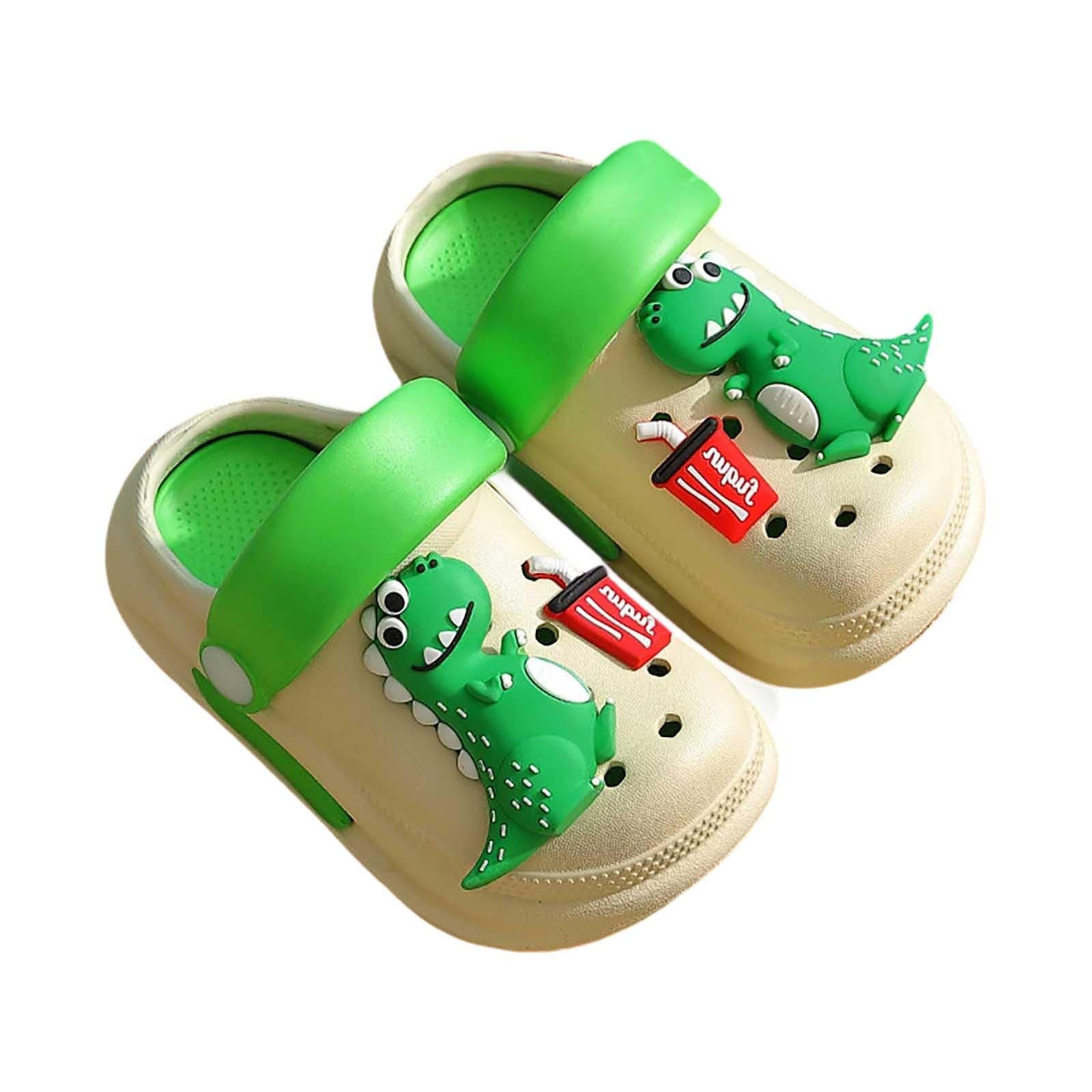 Zoccoli Bambino Bambina Sabot Mare Spiaggia Ciabatte Piscina Gomma Sandali Cartoon Dinosauro Pantofole Bagnetto Casa Giardino Leggere Antiscivolo