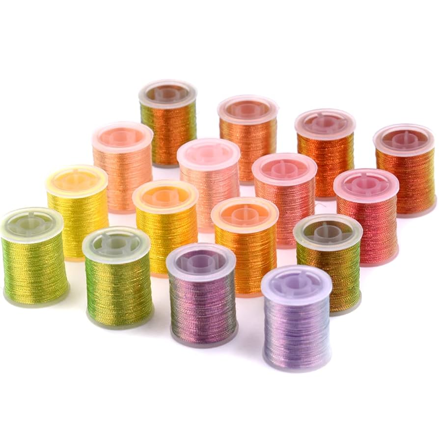 Amazon.co.jp: 16色/セット フライタイイングスレッド