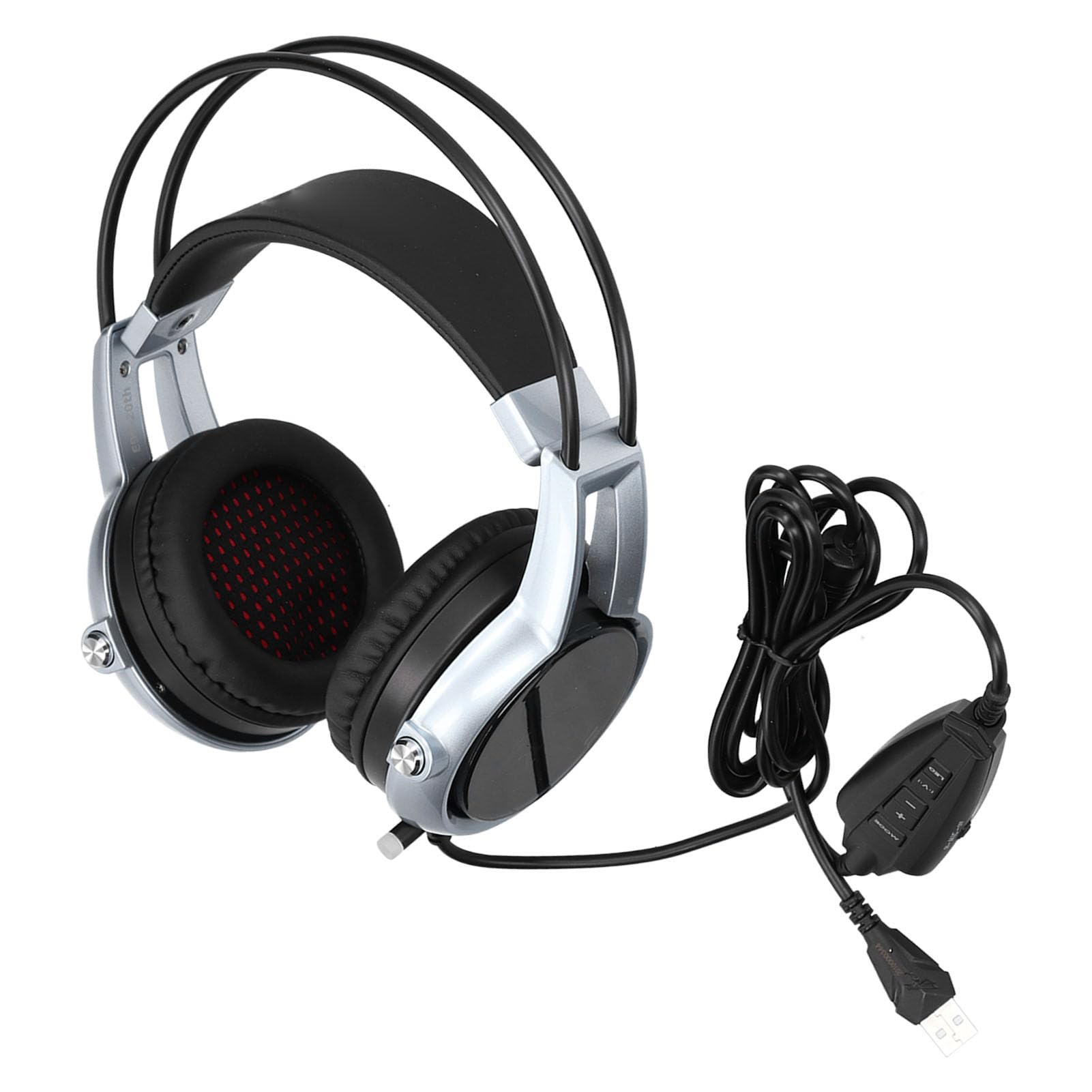 Cuffie Gaming Ergonomiche Illuminazione RGB 7.1 Surround Sound per PC e Gaming, Nero, 1 Unità (Blu)