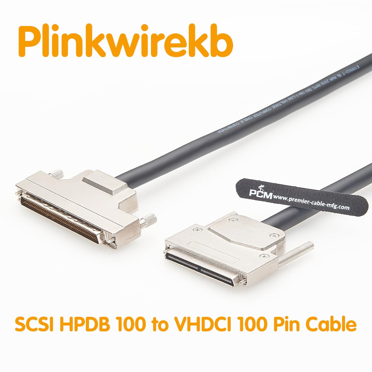 Cavo SCSI HPDB100 a VHDCI100, connettore D-Sub ad alta densità a 100 pin a VHDCI, UL20276, 30 AWG, 50 coppie di fili, schermato, per archiviazione RAID, acquisizione dati, controllo del