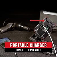 Vista 10 de Coast CL20R 1750 lúmenes recargable de doble potencia giratoria LED abrazadera magnética luz con haz de inundación gran angular, negro/rojo