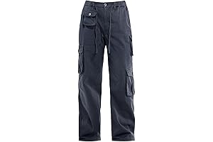 Casual Hiking Cargo Pants for Women with 8 Pockets