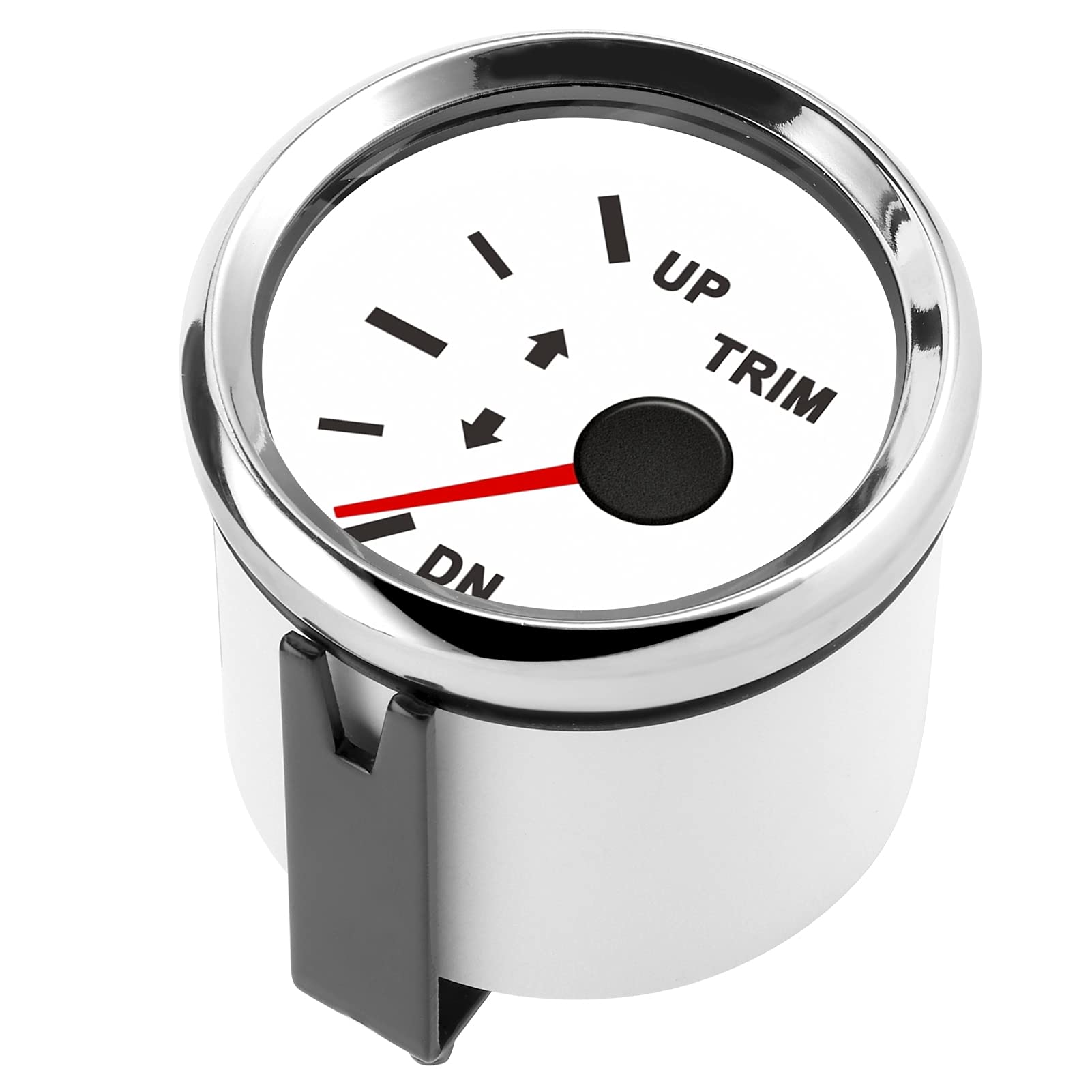 Trim Gauge IP67 Impermeabile, Yosoo 9-32 V CC 52 Mm Indicatore di Bilanciamento Dell'assetto della Barca Per Ship Yacht Marine(Cornice argento su bianco)