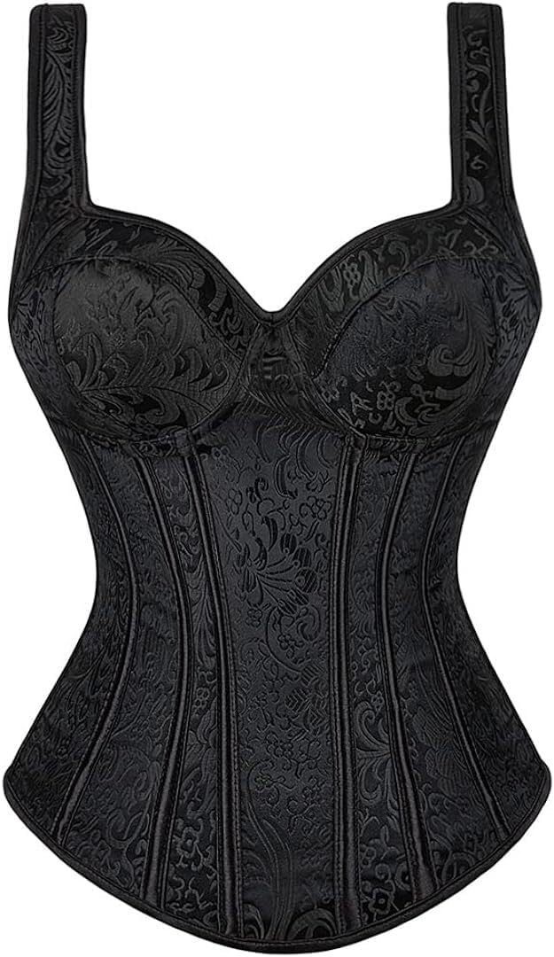 Pirate Corset Dress Top Skirt Set Plus Size Lace up Basques Halloween Women - Image 2