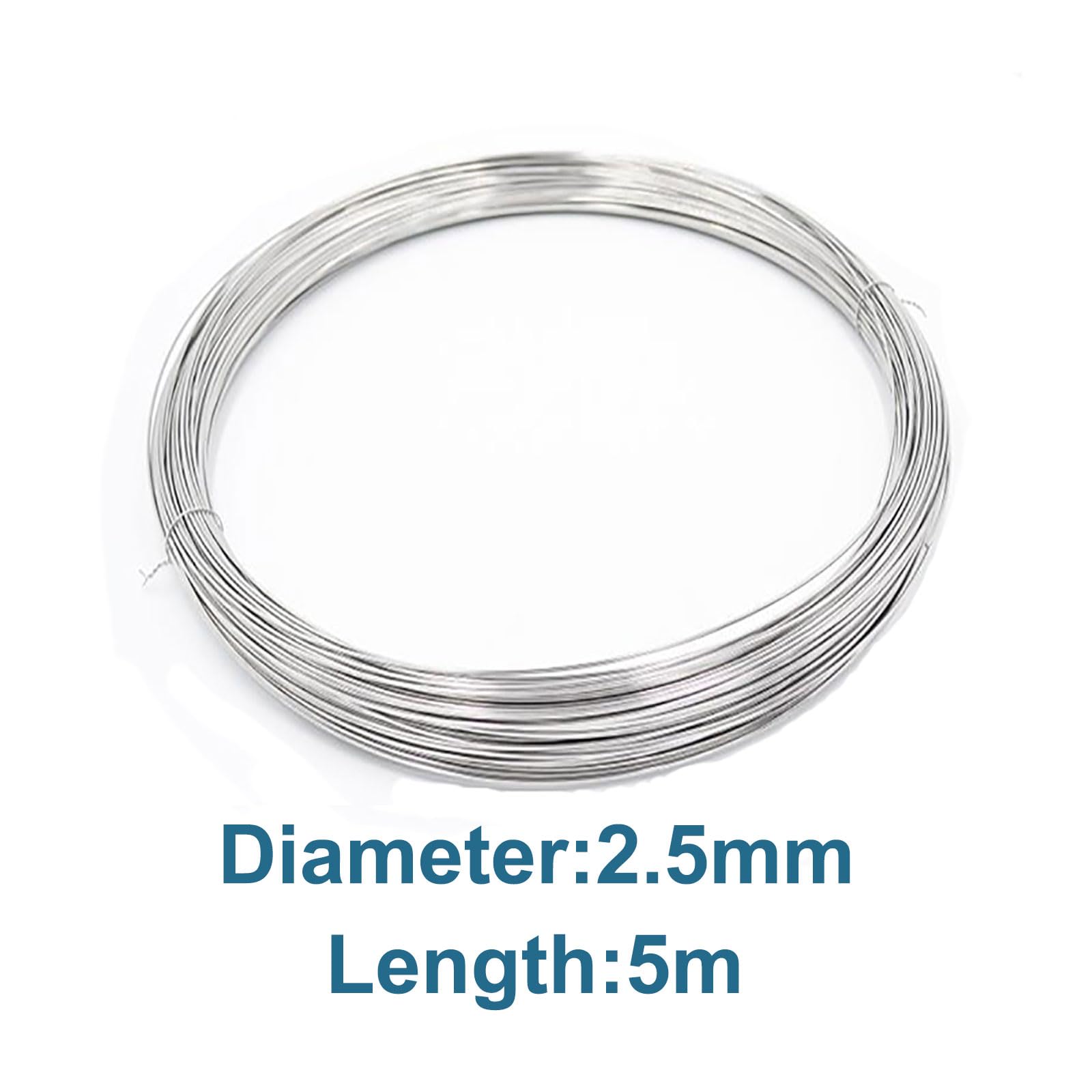 Flexibler Draht aus Edelstahl 304 (5 m) – Draht for Basteln, Gravieren und for die Konstruktion(2.5mm)