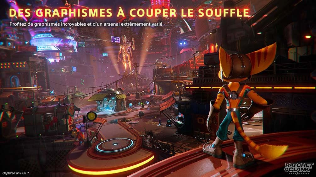 Sony, Ratchet & Clank : Rift Apart PS5, Jeu de Plates-formes et d'Aventure, Édition Standard, Version Physique avec CD, En Français, 1 Joueur, PEGI 7, Pour PlayStation 5