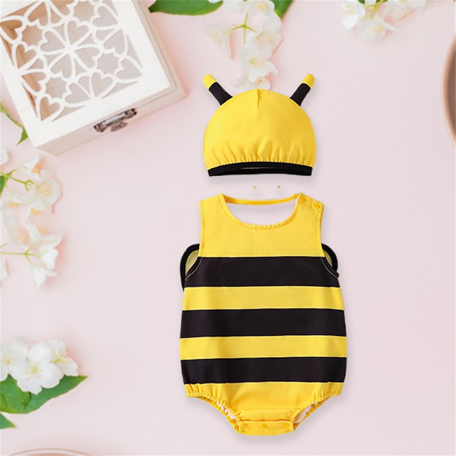 Infant Baby Outfits Girl Boy Bees Sleeveless Romper Baby Halloween Costumes