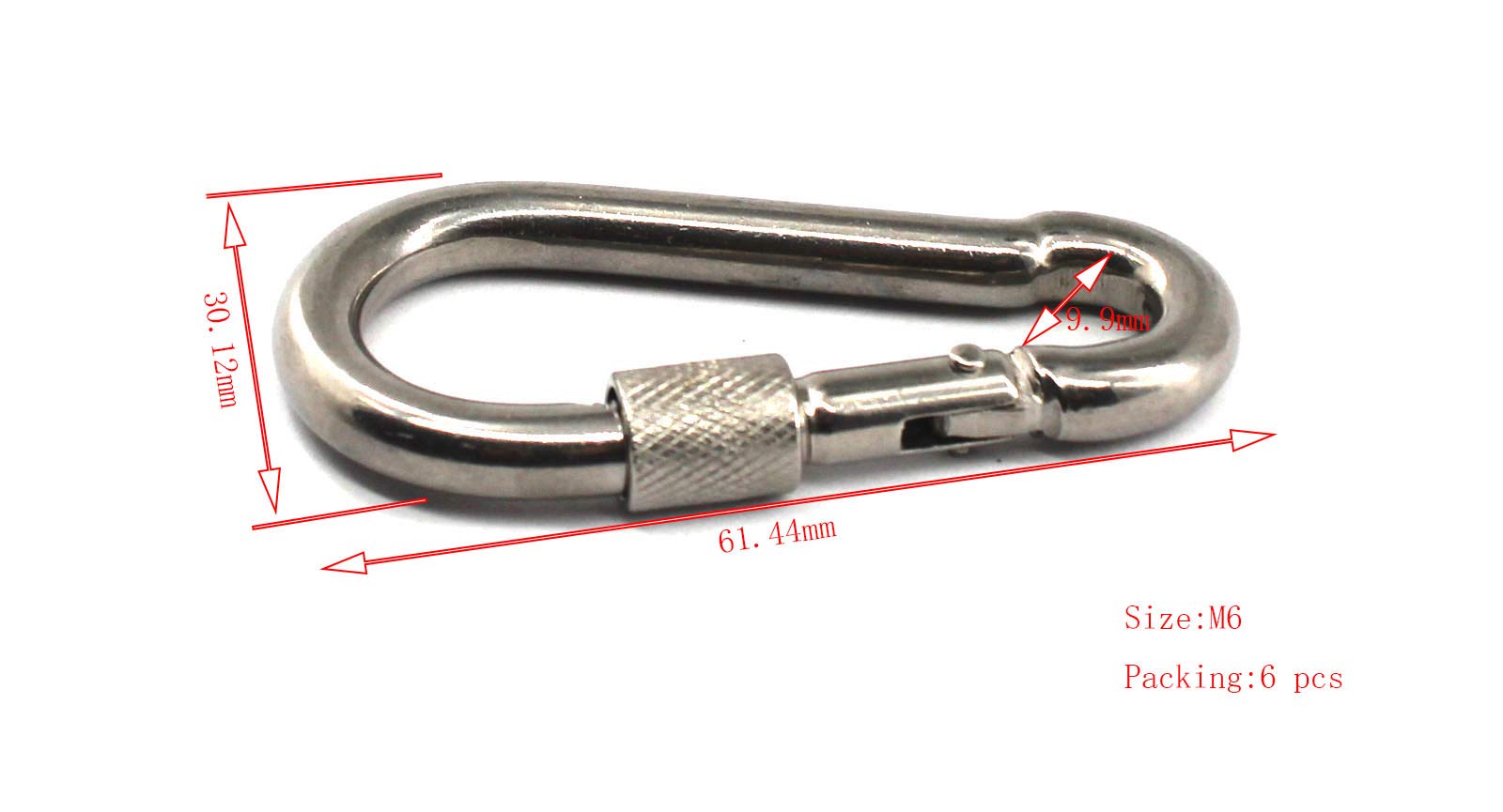 30 Pezzi Moschettoni Acciaio inox, 4 x 40mm Moschettone Portachiavi Moschettoni con chiusura a scatto capacità di carico fino a 36 kg per Campeggio Trekking Pesca (con scatola di immagazzinaggio