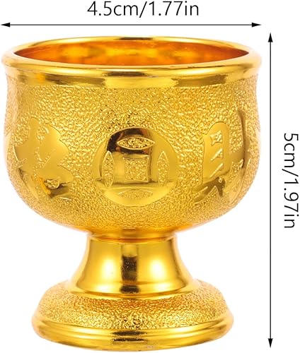 Miniatura 6 de Mobestech Taza de cáliz de agua para ofrendas de agua, copa de agua bendita, copa de vino de adoración de Buda, copa de vino de 1.0 fl oz, copa de