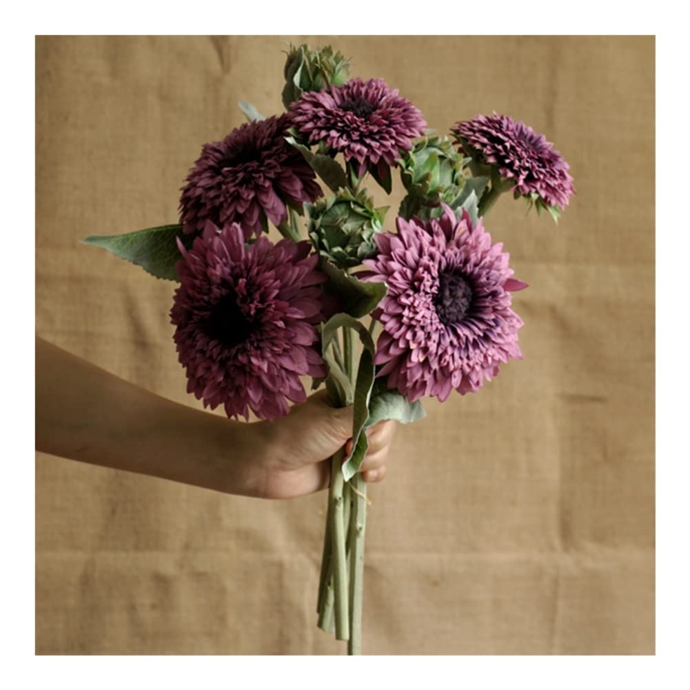 XDLEDMKIZ Creativity Artificial Flowers,fake Sunflowers Five Flowers And Three Flower Buds,Simulation Flowers for Table Decoration